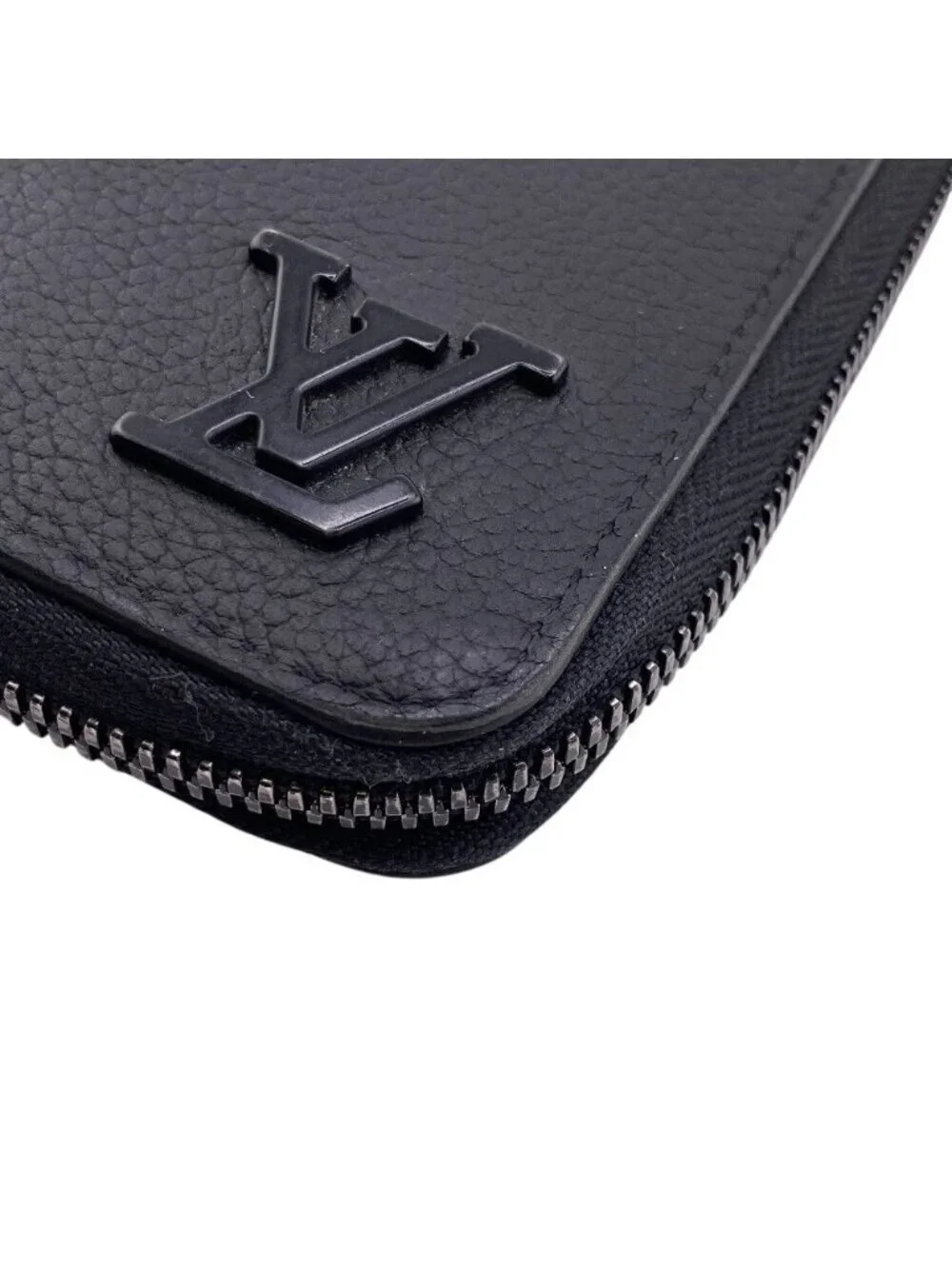 Louis Vuitton Wallet Zippy Vertical LV Aerogram Card Coin Purse Black